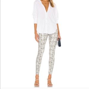 Commando white snakeskin legging sz S